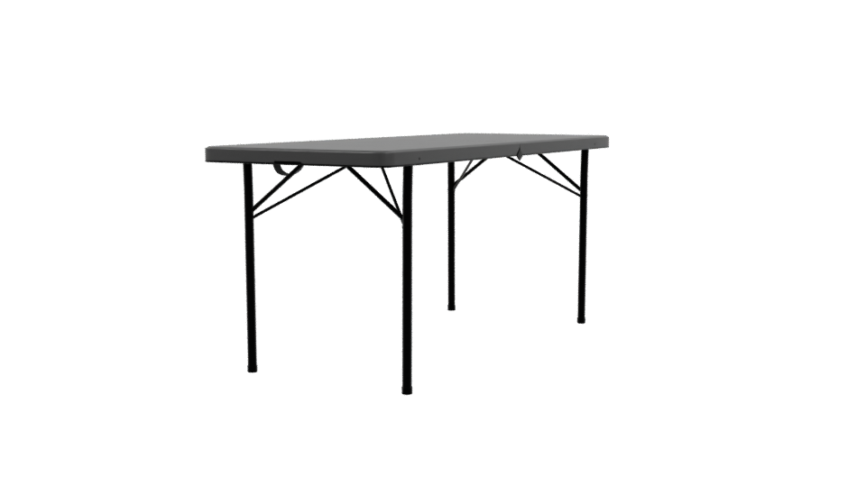 Elegant Minimalist Folding Dining Table 3D Model - Professional 3D Model Render 3