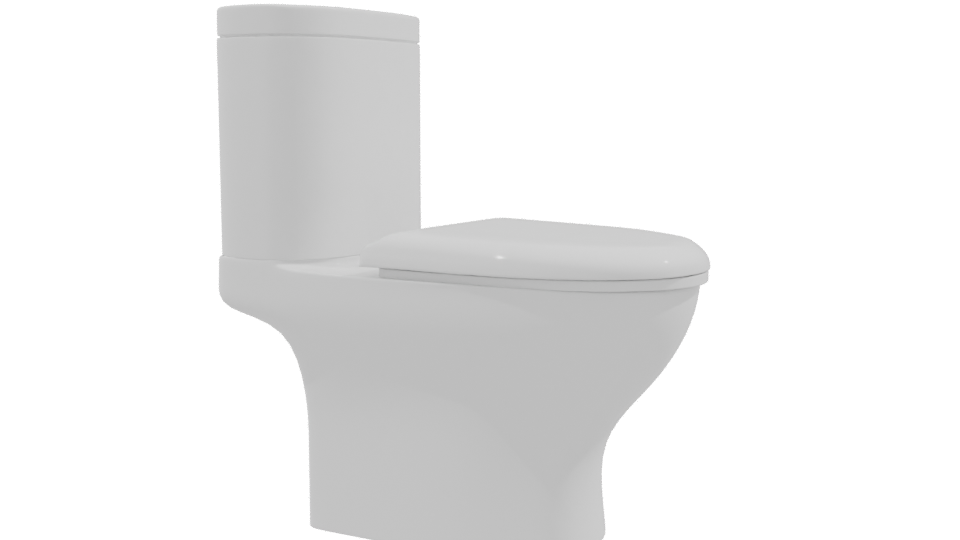 Sleek Modern Bathroom Toilet 3D Model - Professional 3D Model Render 9