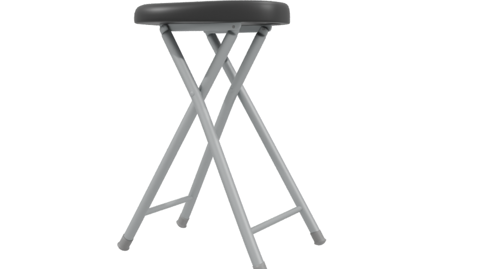 Stylish Minimalist Bar Stool 3D Model - Professional 3D Model Render 3
