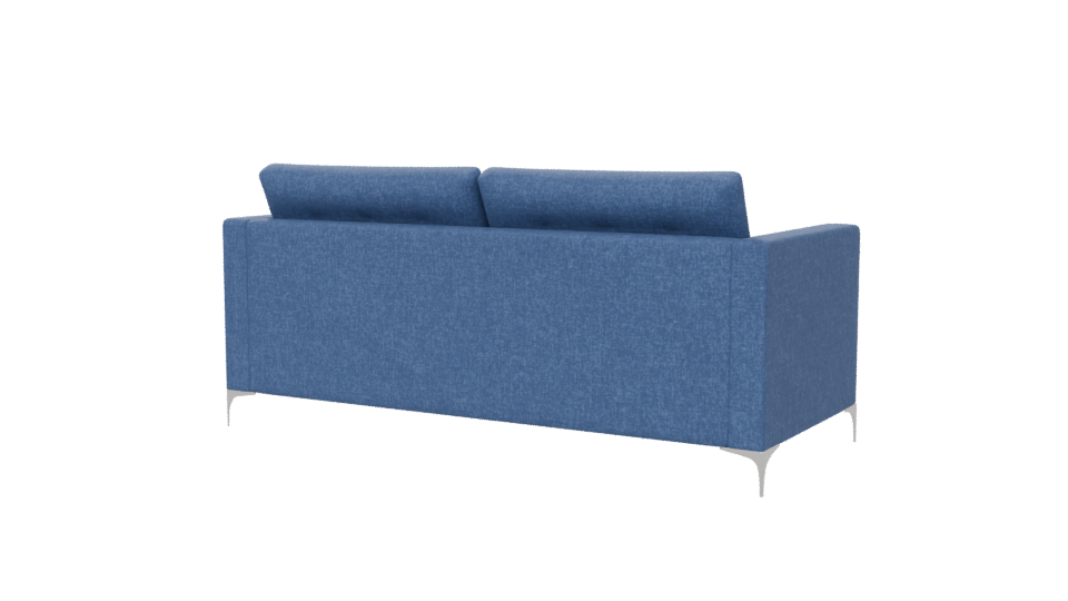 Stylish Blue Fabric Sofa 3D Model - Professional 3D Model Render 6