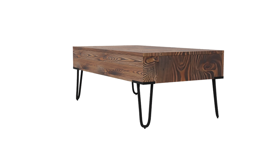 Rustic Wooden Coffee Table 3D - Professional 3D Model Render 7