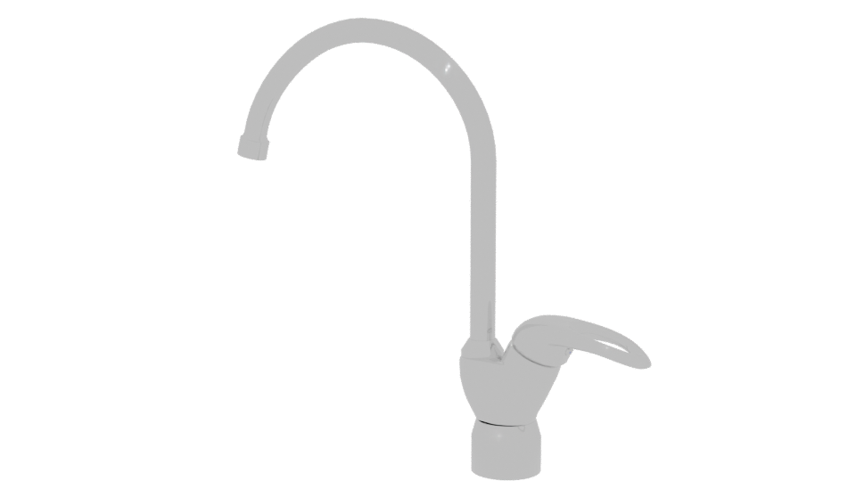 Sleek Modern Kitchen Faucet Model - Professional 3D Model Render 6