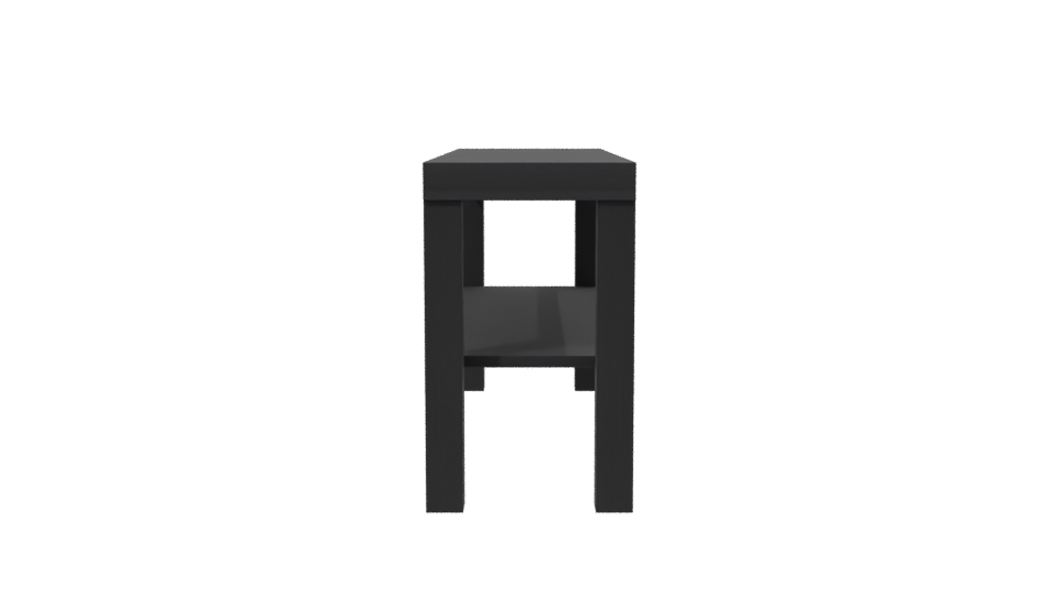 Stylish Black Console Table 3D - Professional 3D Model Render 2
