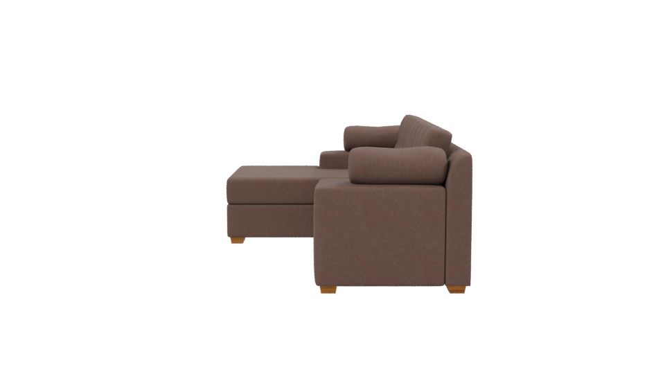 Contemporary Fabric Sectional Sofa 3D Model - Professional 3D Model Render 2