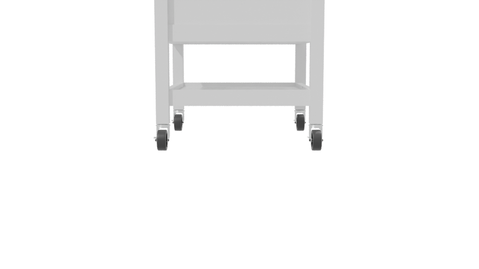 Minimalist Kitchen Cart with Storage - Professional 3D Model Render 2