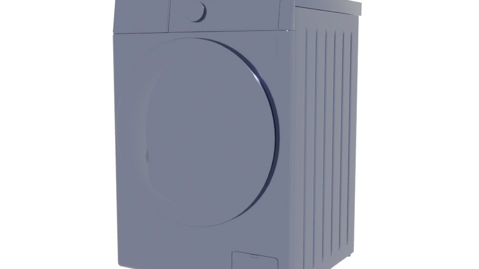 Modern Front-Loading Washing Machine 3D - Professional 3D Model Render 12
