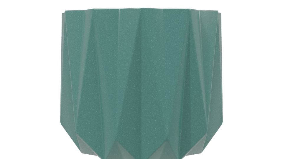Stylized Geometric Plant Pot 3D - Professional 3D Model Render 2