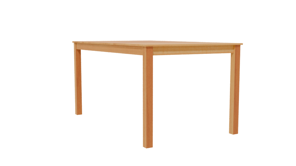 Stylish Wooden Dining Table 3D Model - Professional 3D Model Render 13