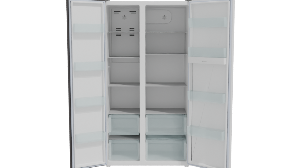 Stylish Double Door Refrigerator 3D - Professional 3D Model Render 11