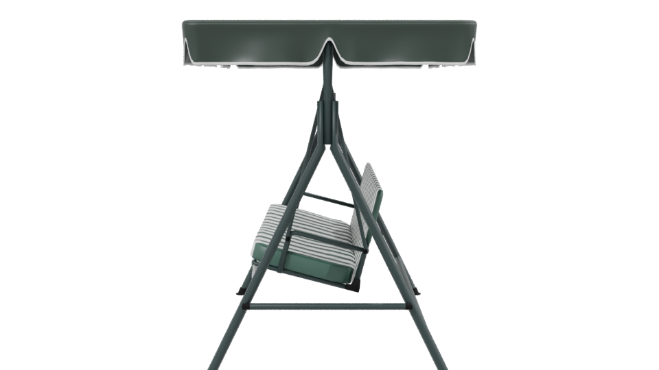 Stylish Outdoor Swing Bench 3D Model - Professional 3D Model Render 2