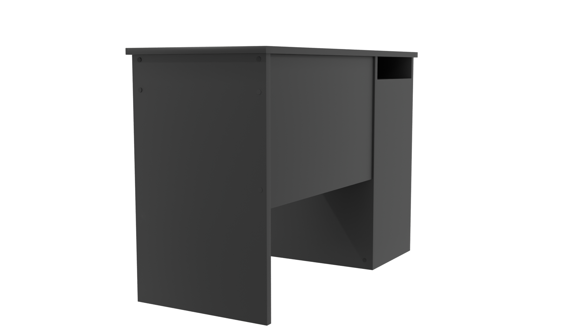 Stylish Black Writing Desk 3D - Professional 3D Model Render 3