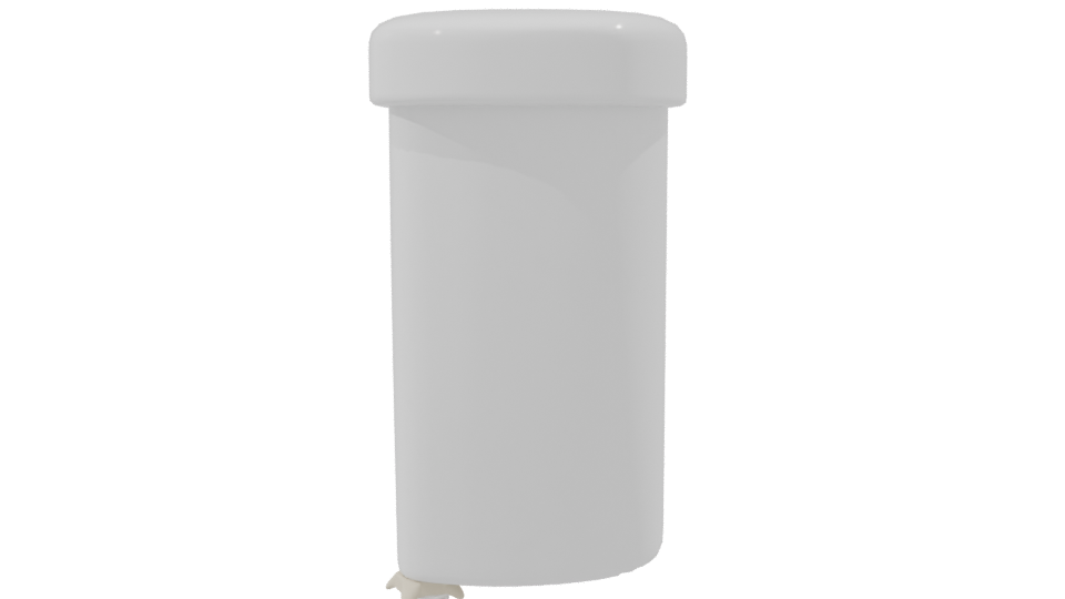 Minimalist White Pot 3D Model - Professional 3D Model Render 8