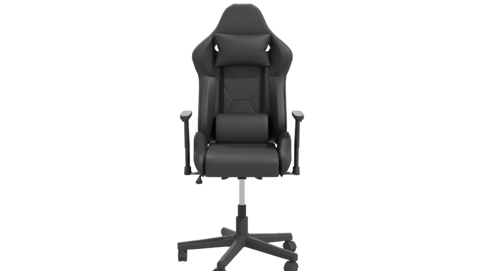 Gaming Chair Model with Green Accents - Professional 3D Model Render 11
