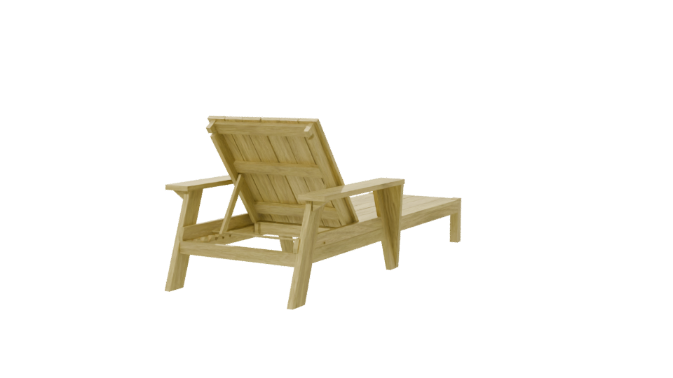 Sunbed Amarillo 3D Model - Professional 3D Model Render 6