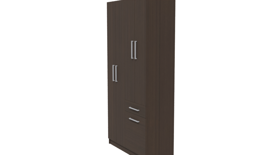 Stylish Wooden Wardrobe 3D Model - Professional 3D Model Render 13