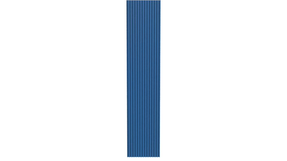 Stylized Vertical Blue Panel 3D Model - Professional 3D Model Render 5