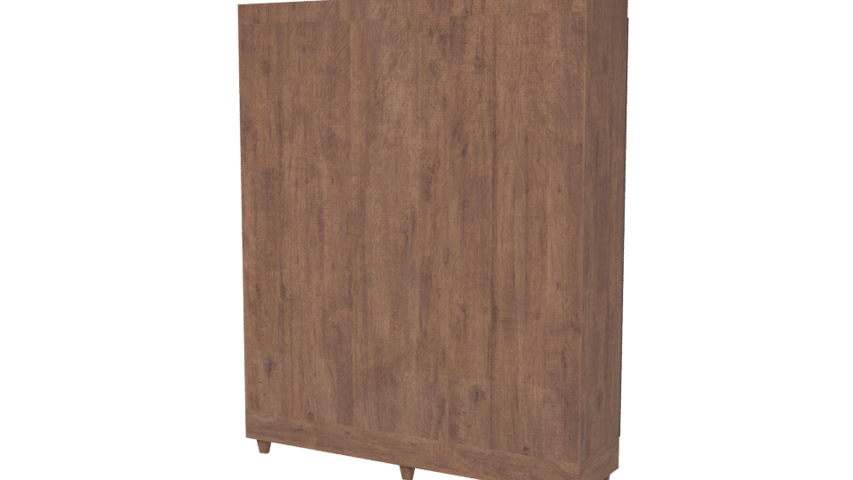 Stylish Wooden Storage Cabinet Model - Professional 3D Model Render 6