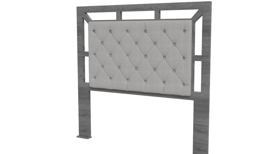 Elegant Upholstered Headboard Model - Professional 3D Model Render 12
