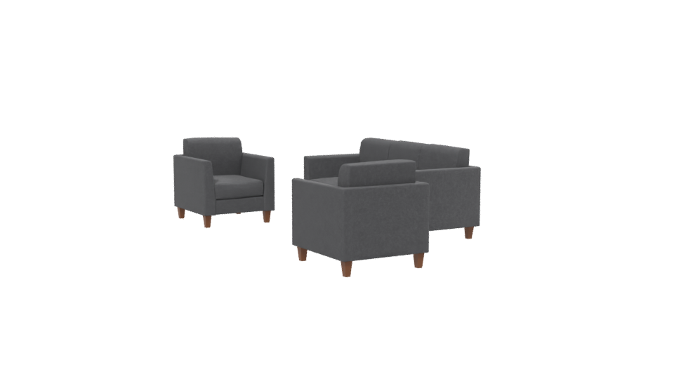 Contemporary Sofa and Armchair Set - Professional 3D Model Render 13