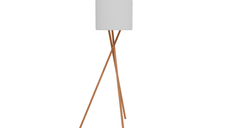 Minimalist Wooden Tripod Lamp 3D - Professional 3D Model Render 12