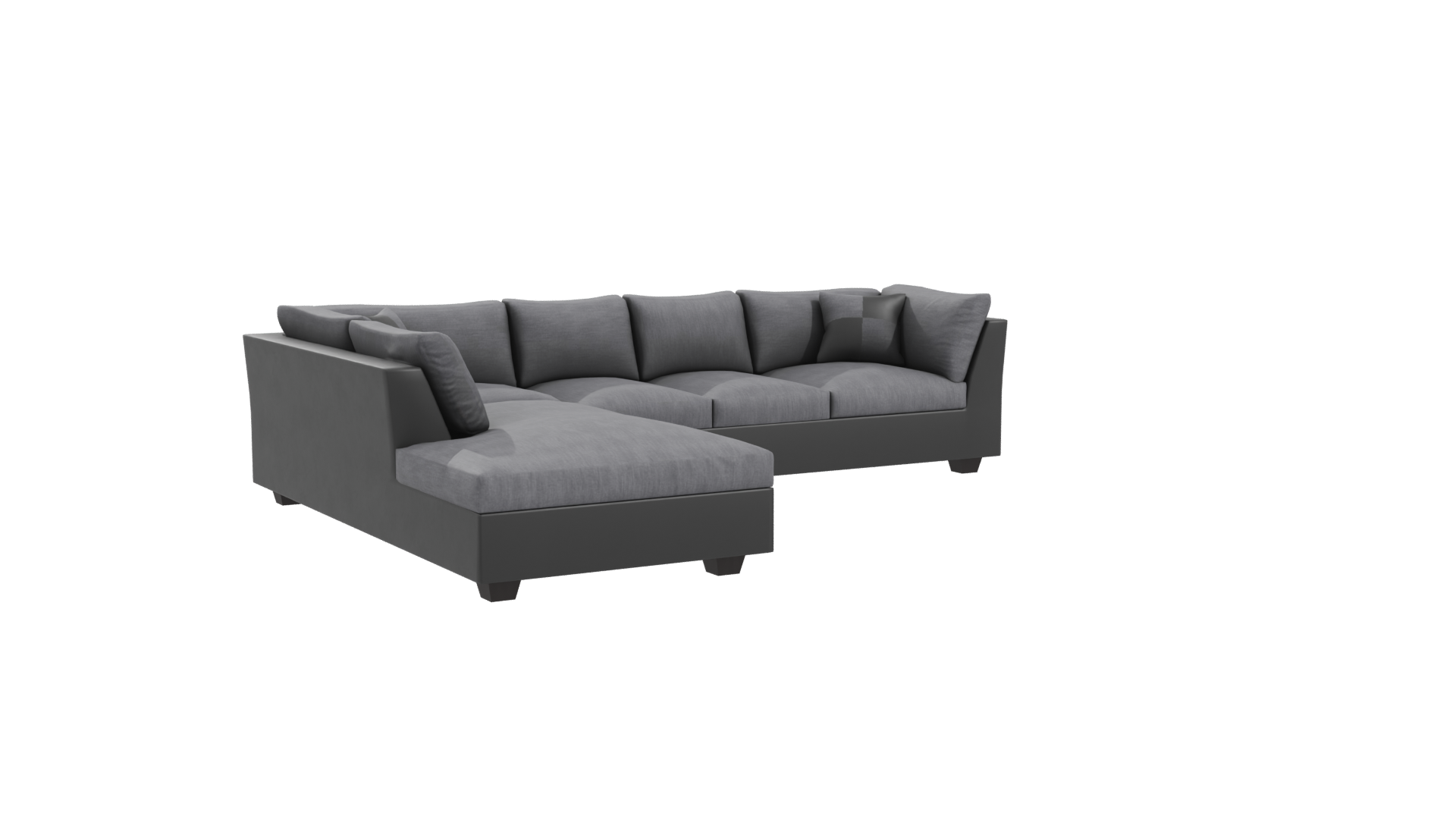 Luxurious Modern L-Shaped Sofa - Professional 3D Model Render 10