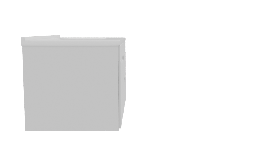 Minimalist White Bathroom Vanity 3D - Professional 3D Model Render 8