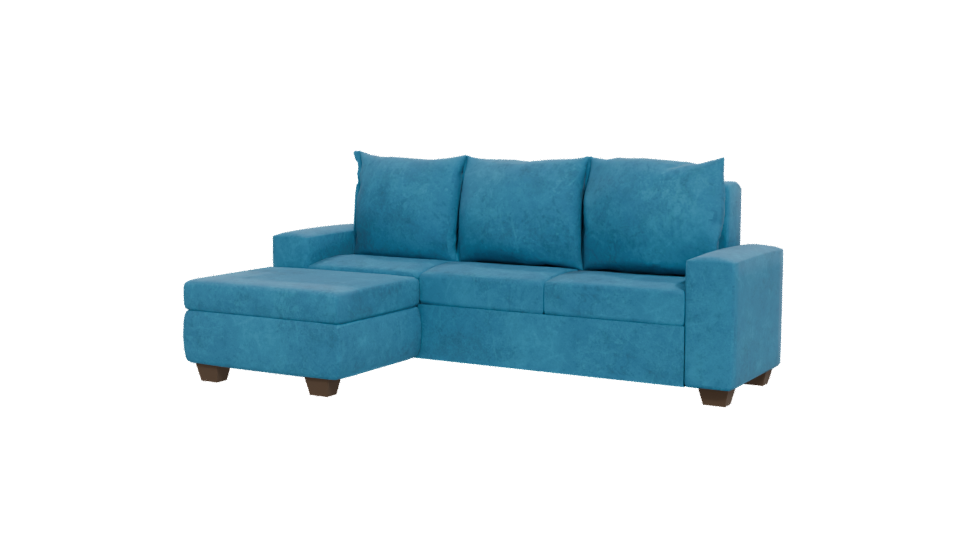 Stylish Blue Sofa 3D Model - Professional 3D Model Render 12