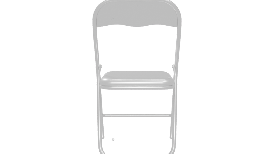 Folding Metal Chair 3D Model - Professional 3D Model Render 5