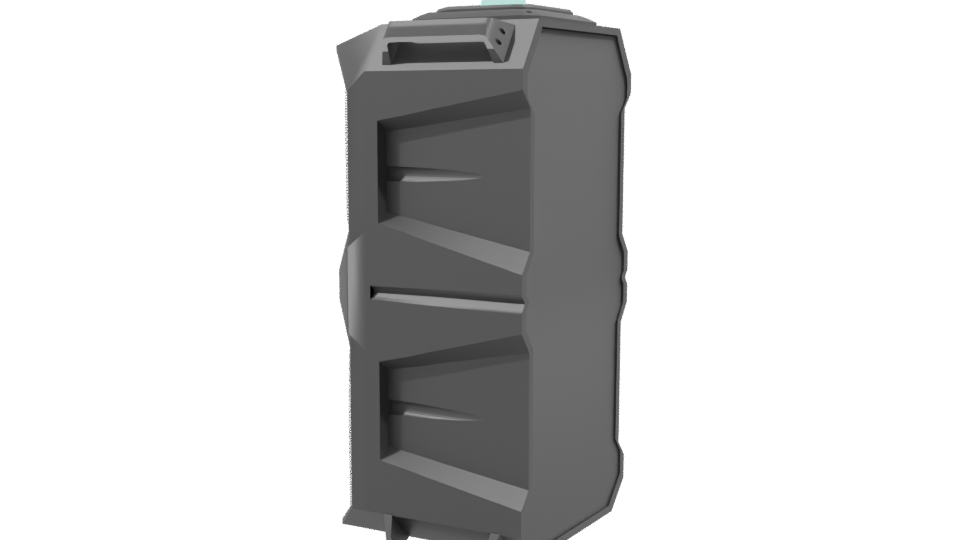 Dynamic RGB LED Speaker Tower 3D Model - Professional 3D Model Render 3