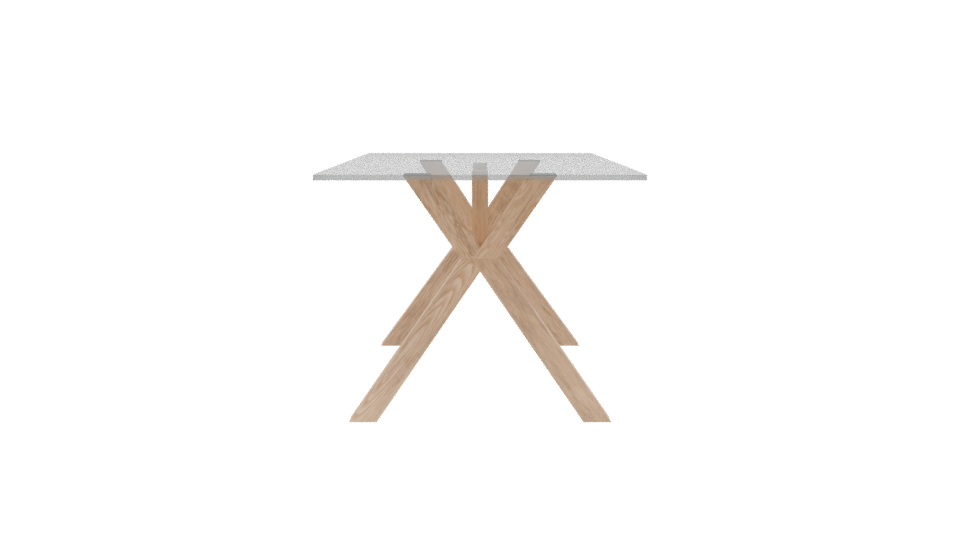 Modern Glass Top Dining Table - Professional 3D Model Render 8