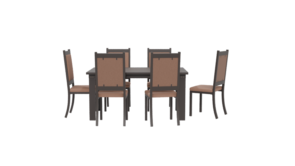 Stylish Modern Dining Table Set 3D Model - Professional 3D Model Render 5