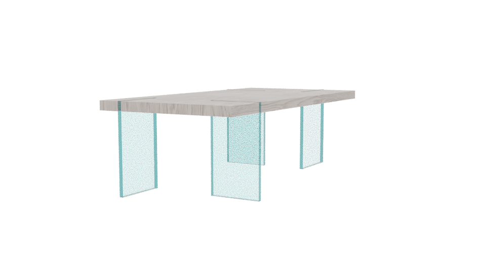 Contemporary Glass-Top Dining Table - Professional 3D Model Render 12