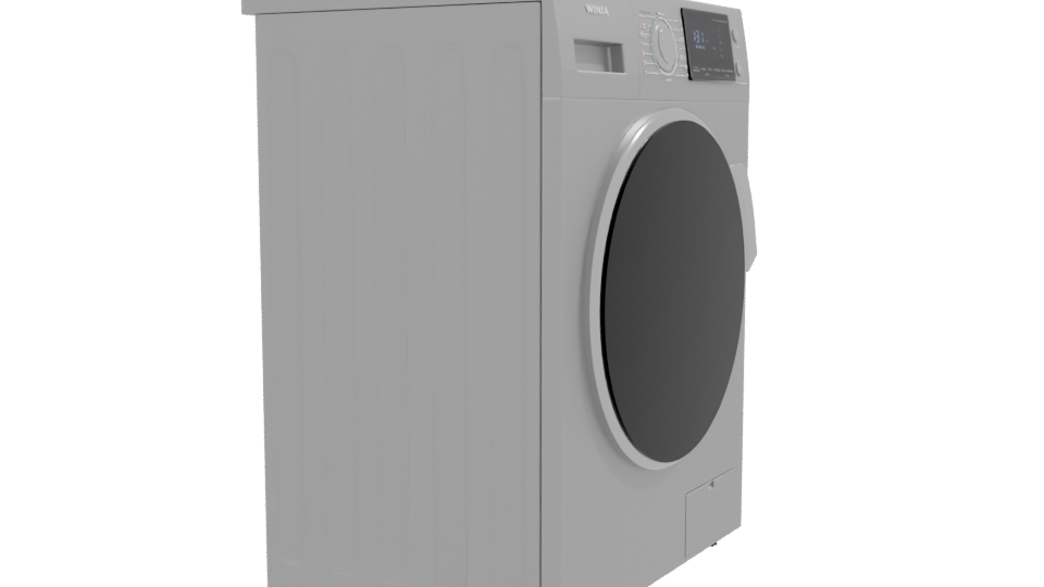 Ultra Slim Washer Dryer 3D Model - Professional 3D Model Render 9