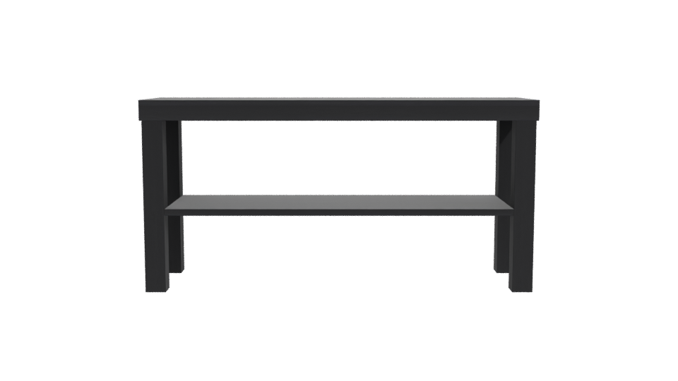 Stylish Black Console Table 3D - Professional 3D Model Render 11