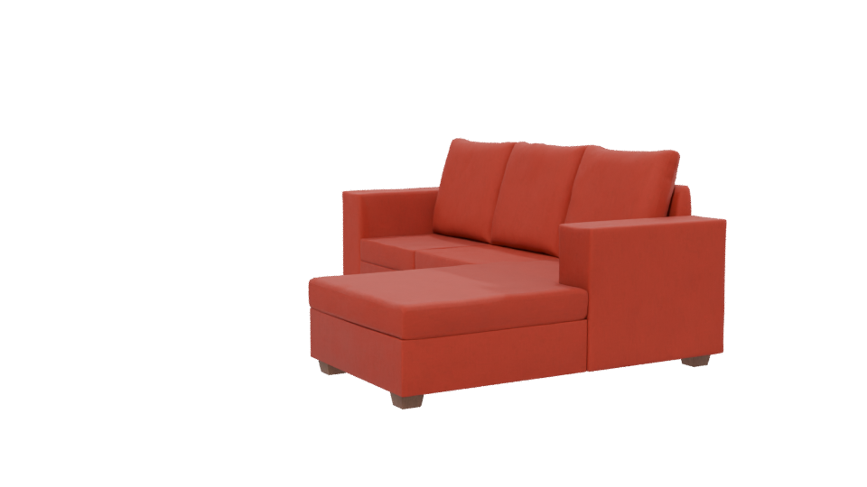 Red Sectional Sofa 3D Model - Professional 3D Model Render 13