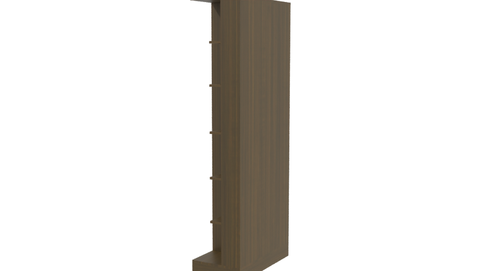 Stylish Wooden Storage Cabinet 3D - Professional 3D Model Render 3