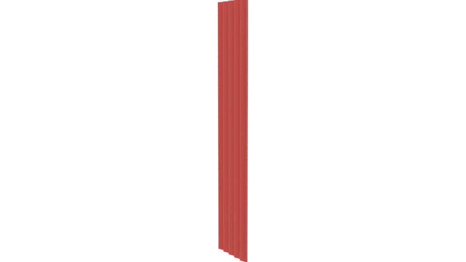 Stylized Vertical Red Panel 3D - Professional 3D Model Render 13