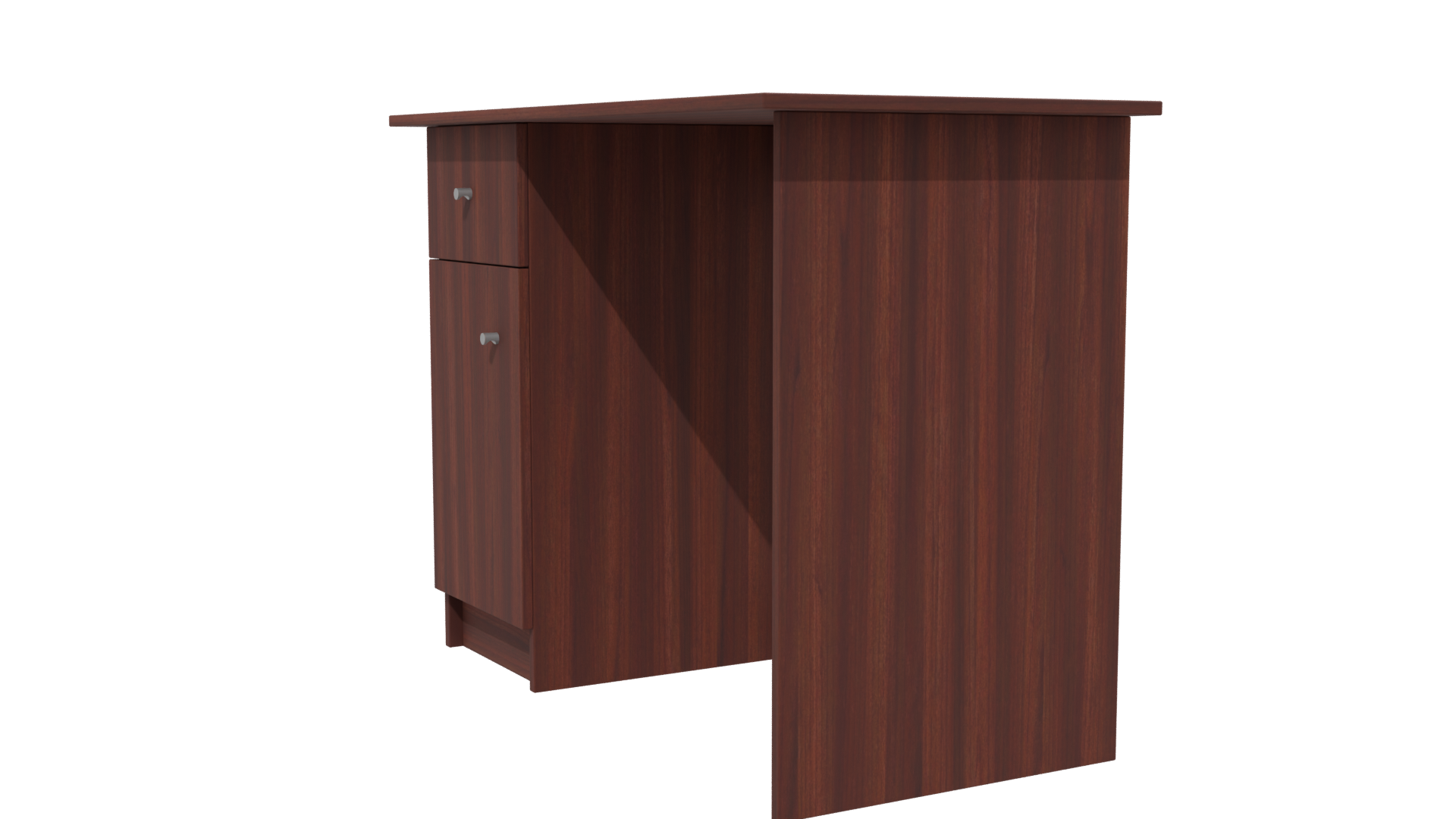 Modern Wooden Office Desk 3D - Professional 3D Model Render 22