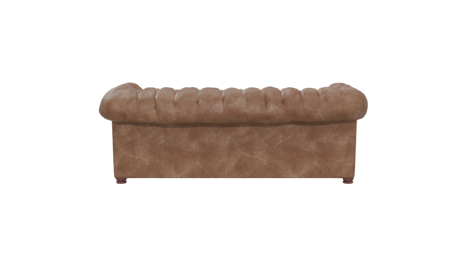 Luxurious Vintage Leather Chesterfield Sofa 3D Model - Professional 3D Model Render 5