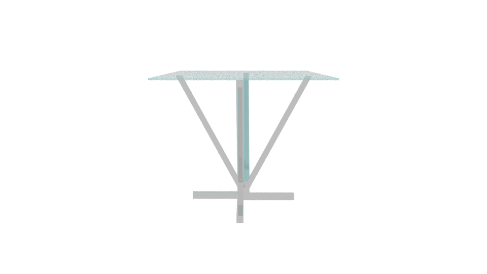 Stylish Modern Glass Table 3D - Professional 3D Model Render 2