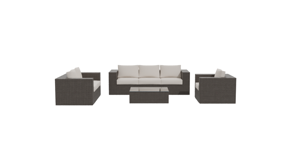 Stylish Outdoor Sofa Set 3D - Professional 3D Model Render 11