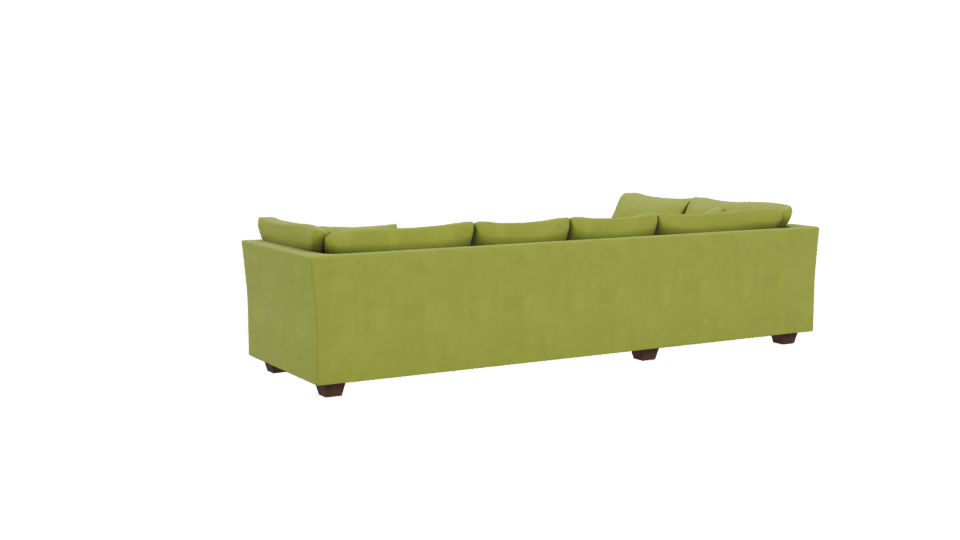 Stylish Green Sectional Sofa 3D - Professional 3D Model Render 4
