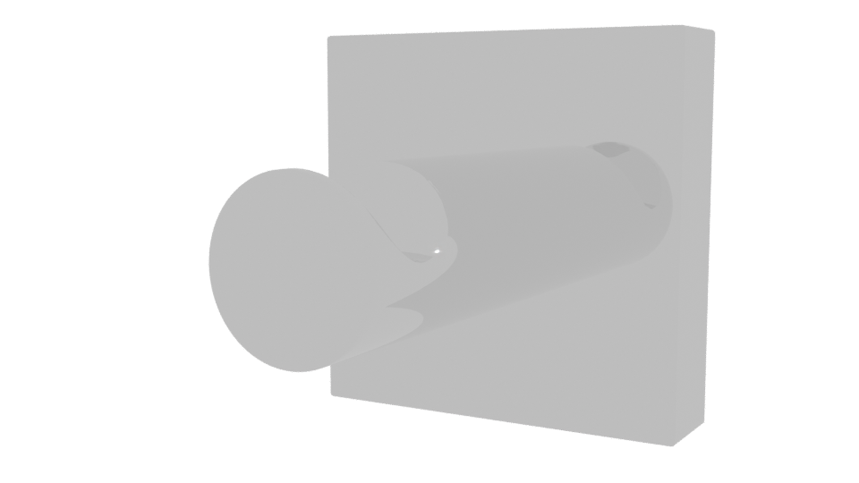 Sleek Modern Wall-Mounted Knob 3D Model - Professional 3D Model Render 12