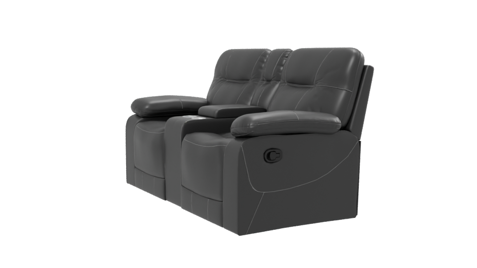 Stylish Black Recliner Sofa 3D - Professional 3D Model Render 13