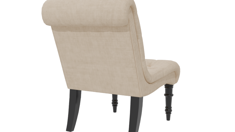 Elegant Tufted Accent Chair 3D - Professional 3D Model Render 6