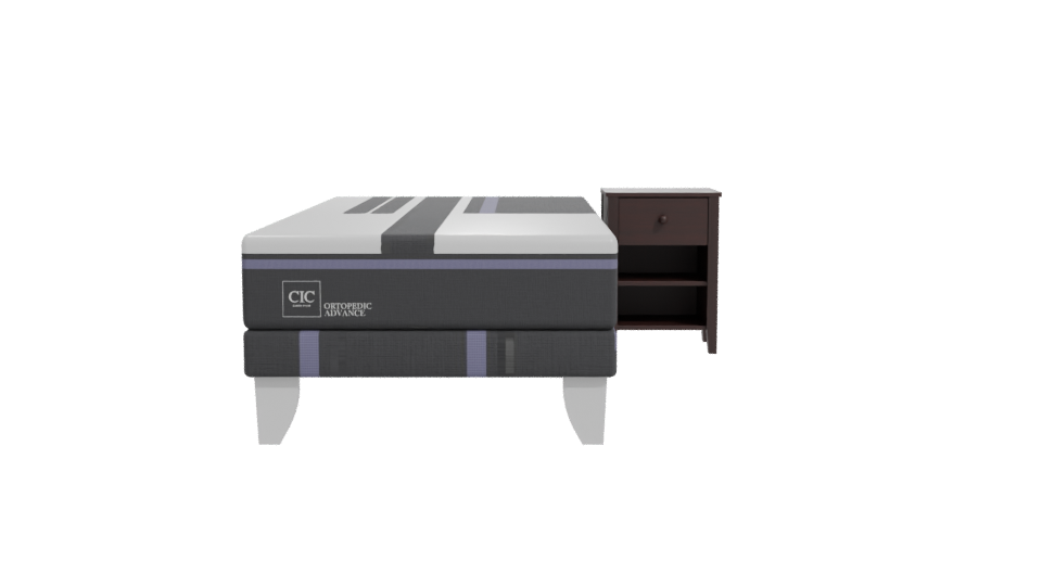 Modern Bed and Nightstand 3D - Professional 3D Model Render 11