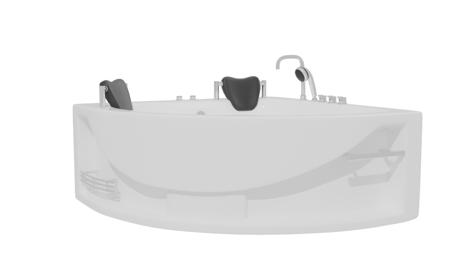 Elegant Corner Bathtub Model 3D - Professional 3D Model Render 13