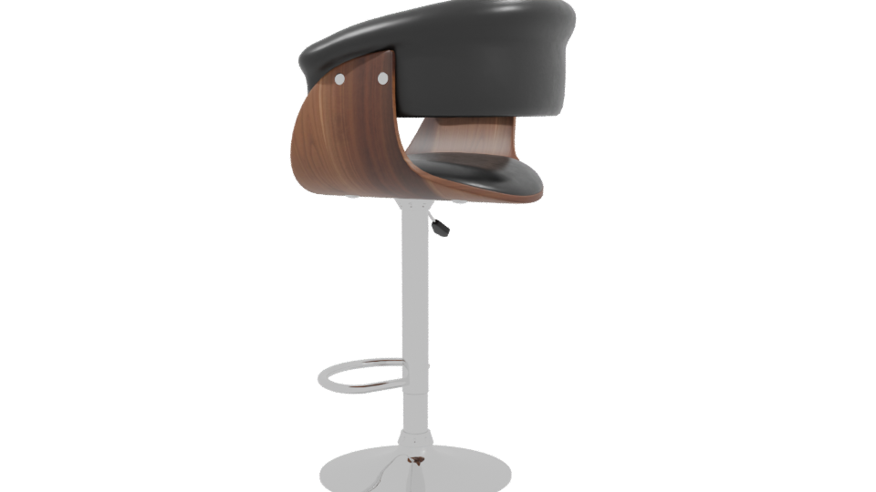 Modern Adjustable Bar Stool 3D - Professional 3D Model Render 3