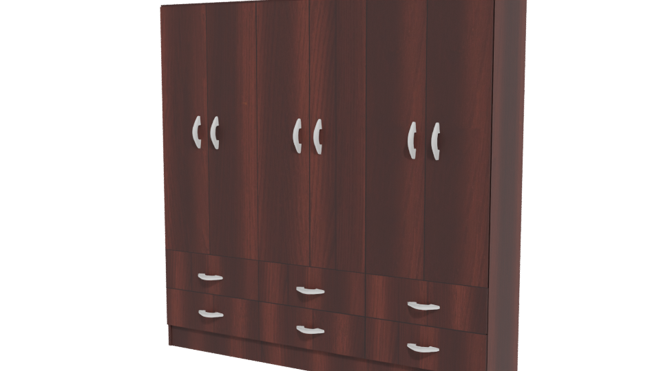 Stylish Wooden Storage Cabinet 3D - Professional 3D Model Render 12