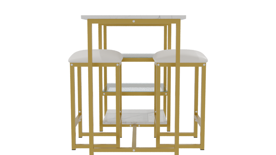 Stylish Modern Bar Table Set - Professional 3D Model Render 8